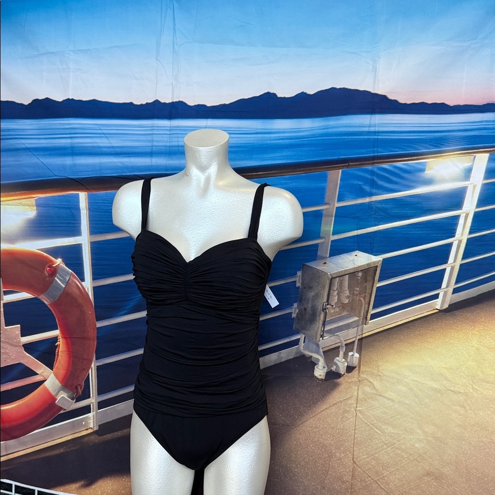 Black Ruched Swimsuit
